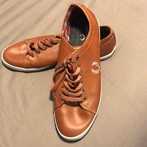 Fred Perry Kingston Mens Tan Leather Trainers